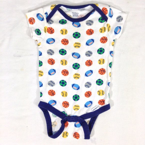 Baby Boy  Lot of 10 Pieces One Piece Snap 3-6 Month Short Sleeves Various Brands - Picture 7 of 10